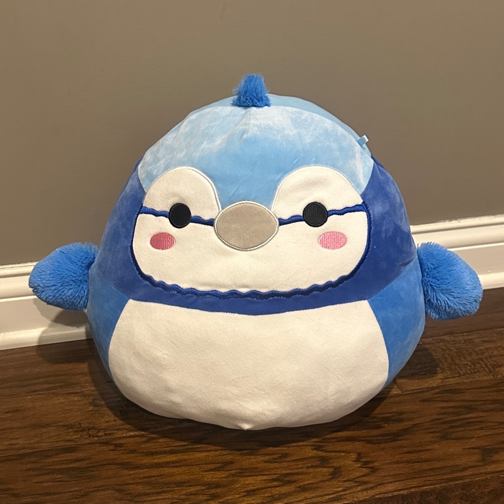 Squishmallow Babs Blue and White Stuffed Animal